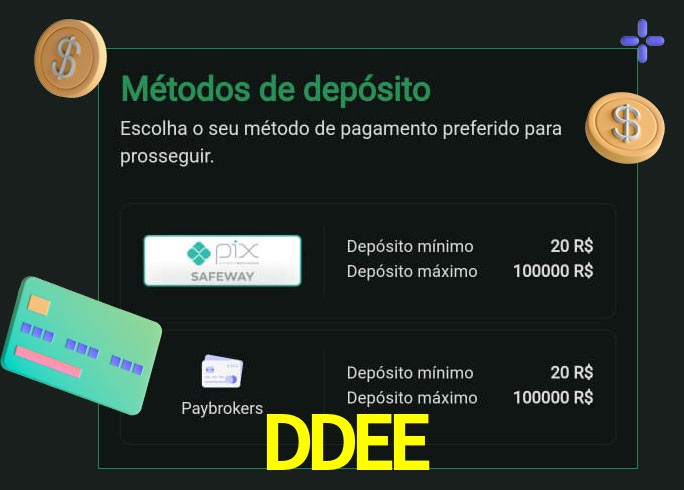 O cassino DDEE oferece uma grande variedade de métodos de pagamento